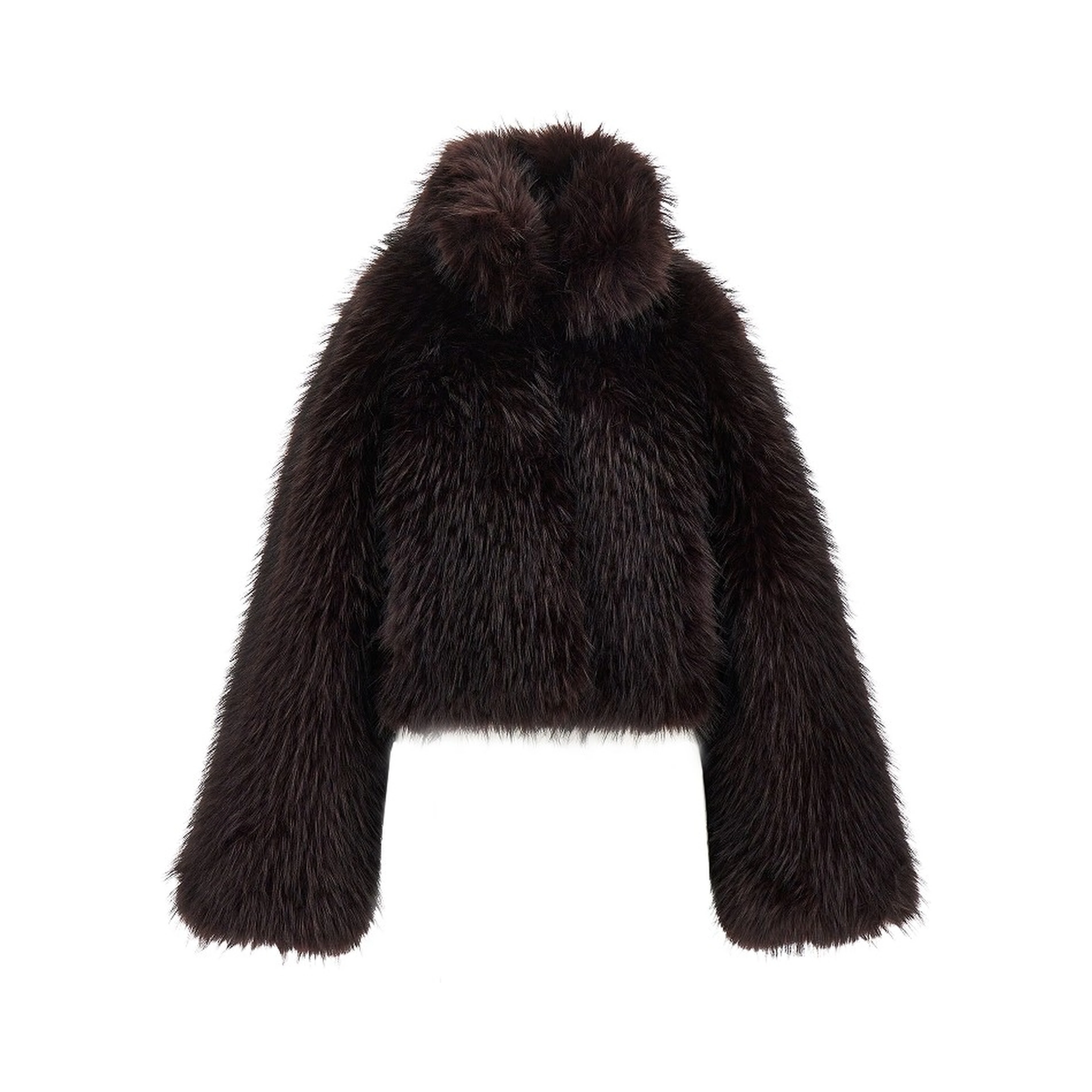 Faux fur cropped jacket