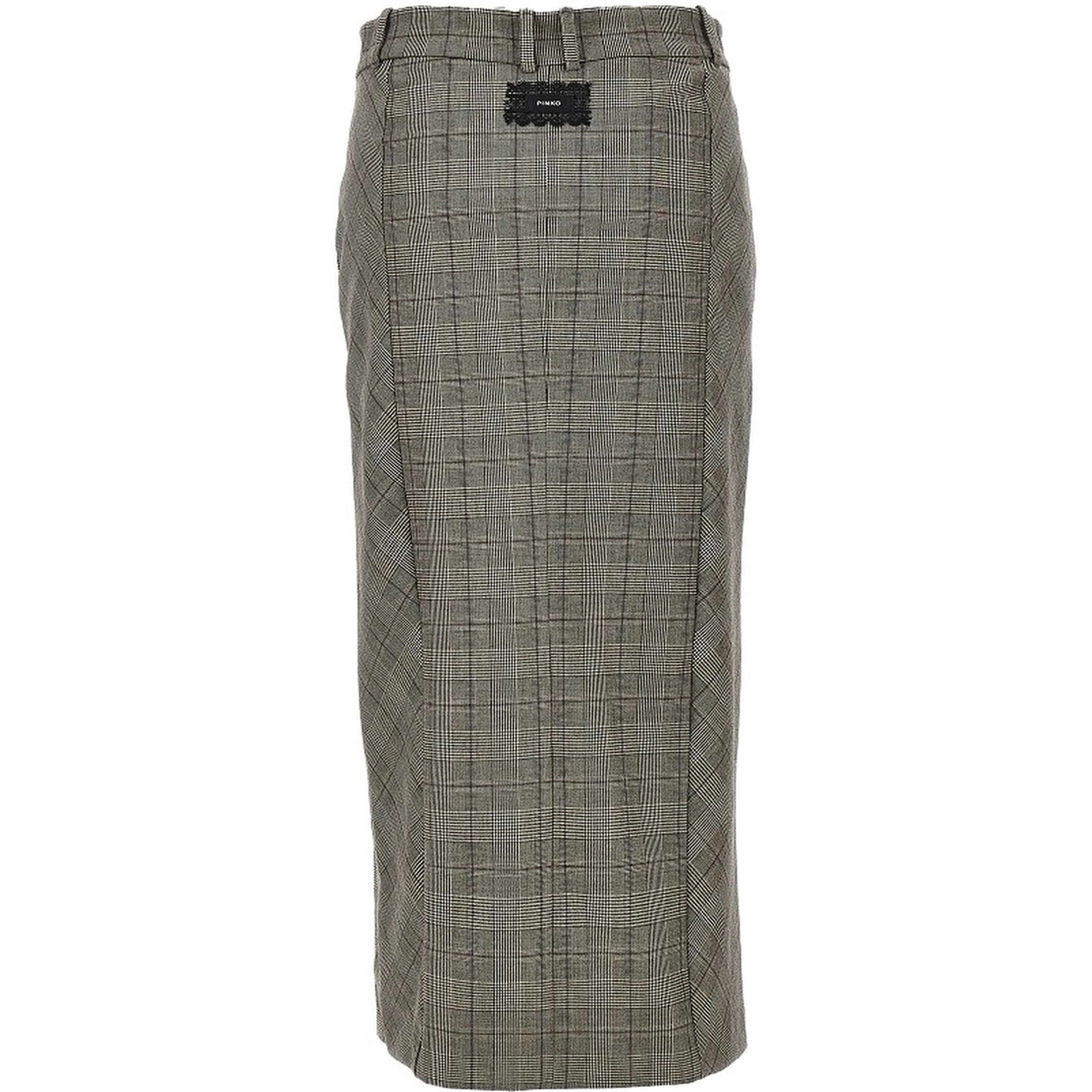 Wool-blend midi skirt with Check motif