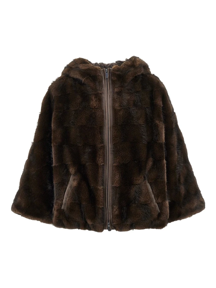 Faux fur blouson jacket