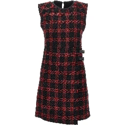 Wool-blend tweed short dress