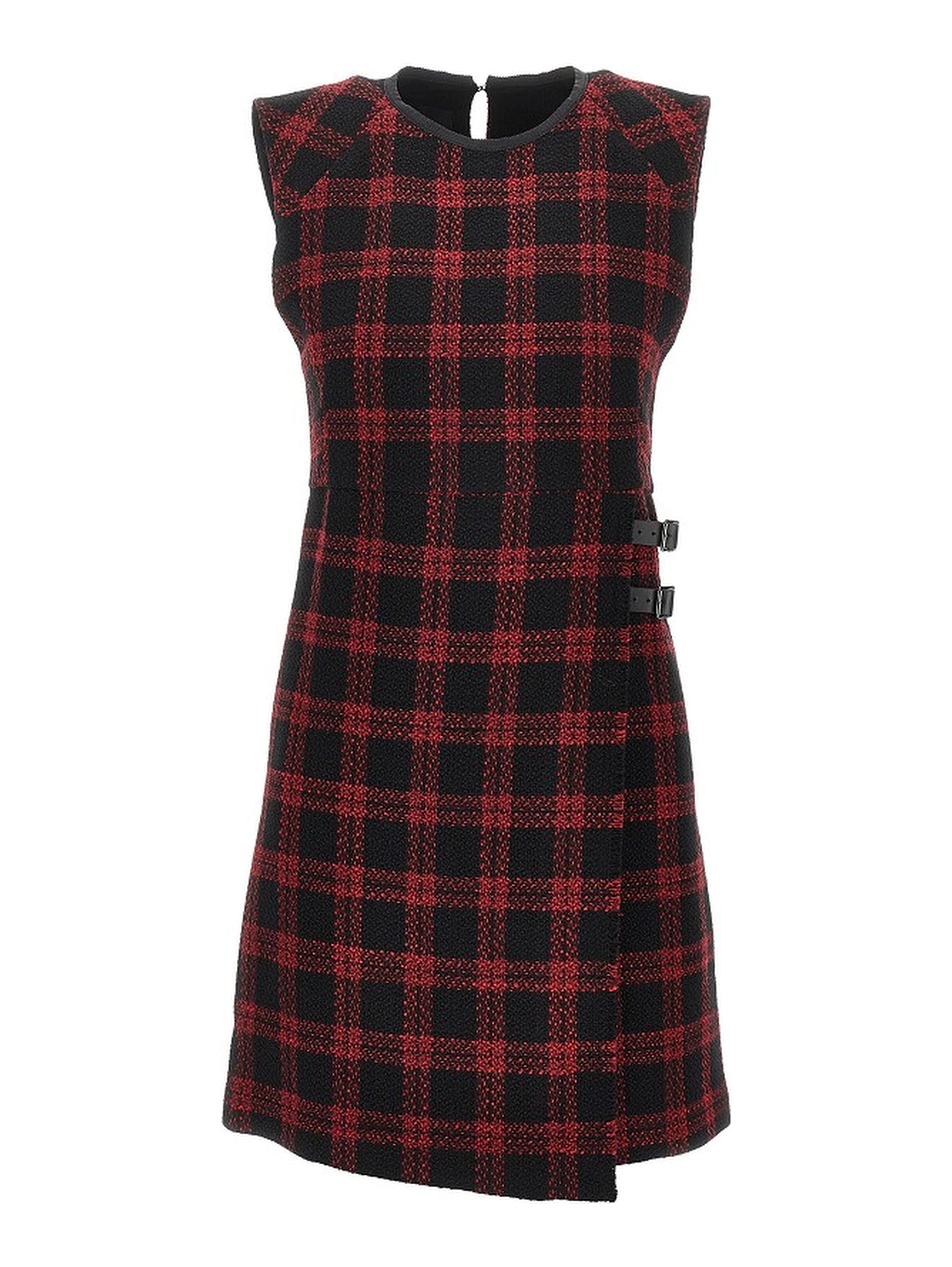 Wool-blend tweed short dress