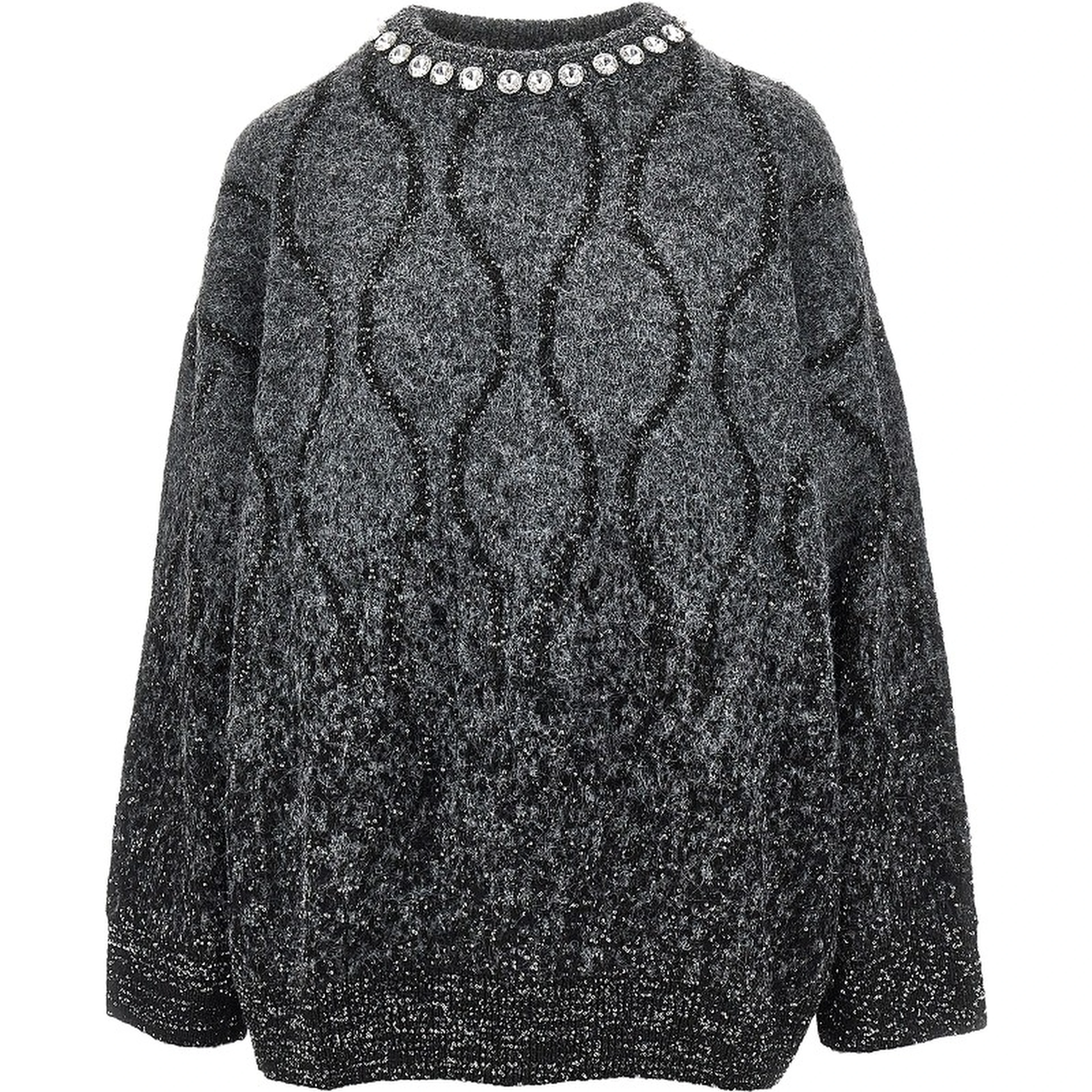 Knitted sweater with sequins