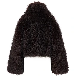 Faux fur cropped jacket