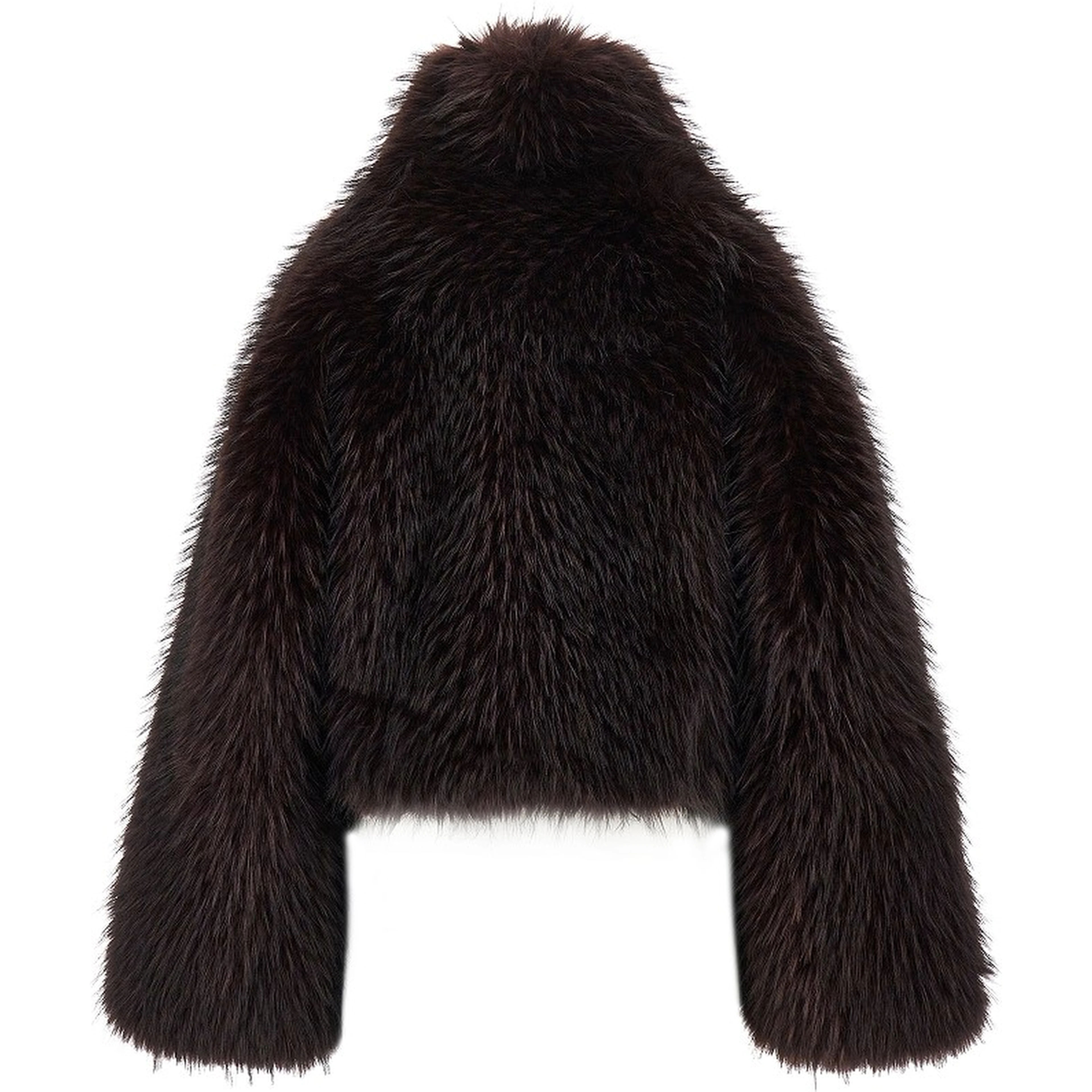 Faux fur cropped jacket