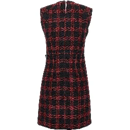 Wool-blend tweed short dress