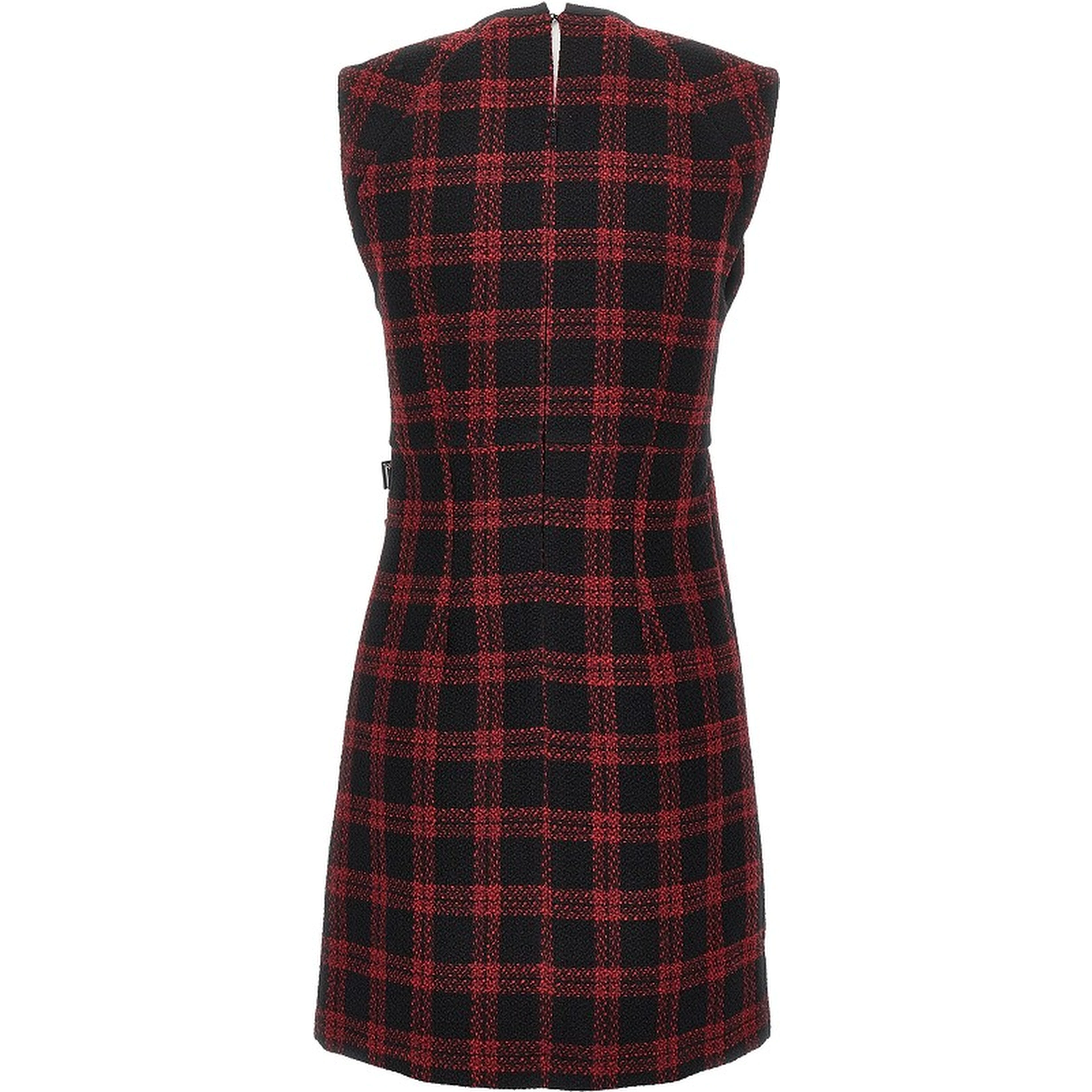 Wool-blend tweed short dress