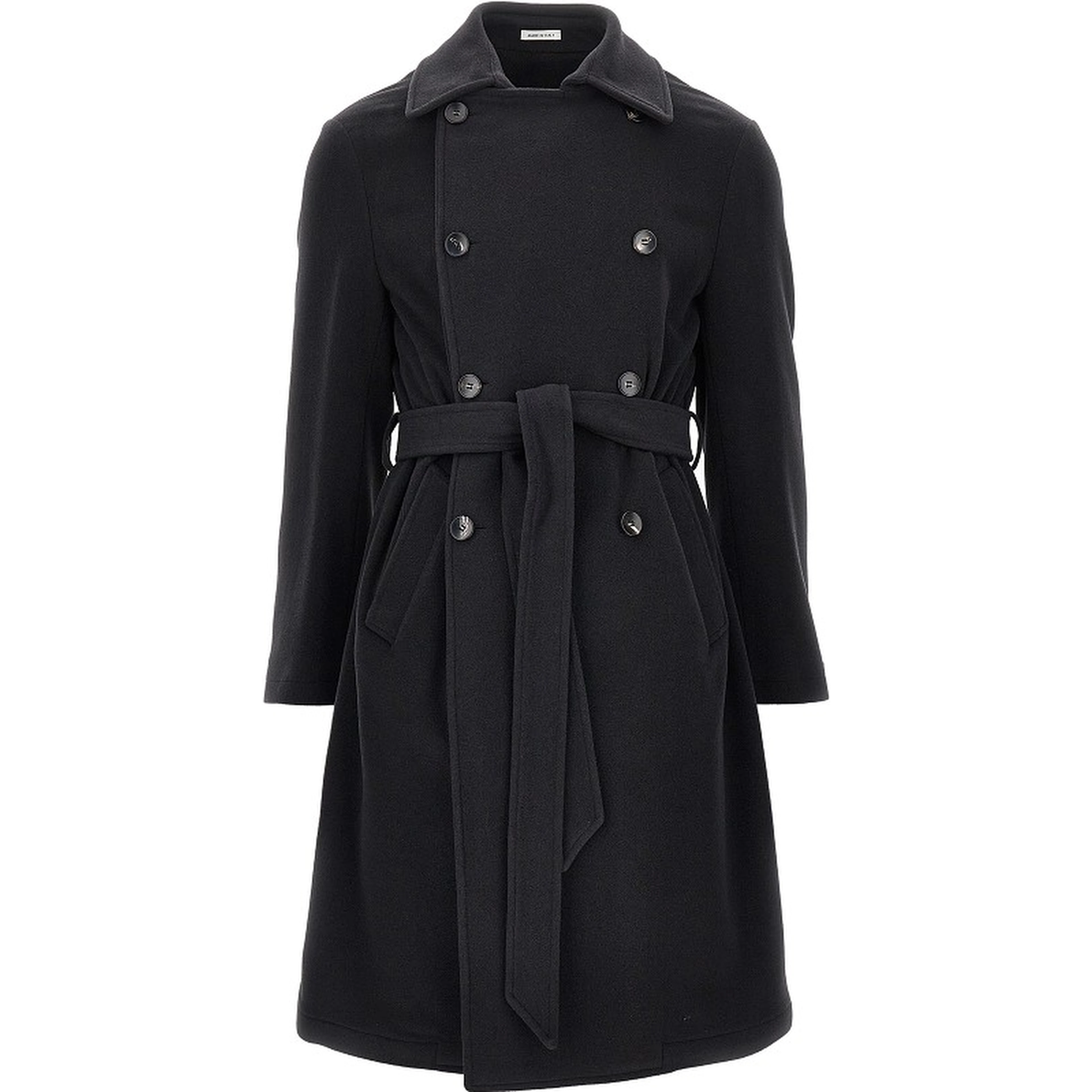 Wool cloth coat with belt