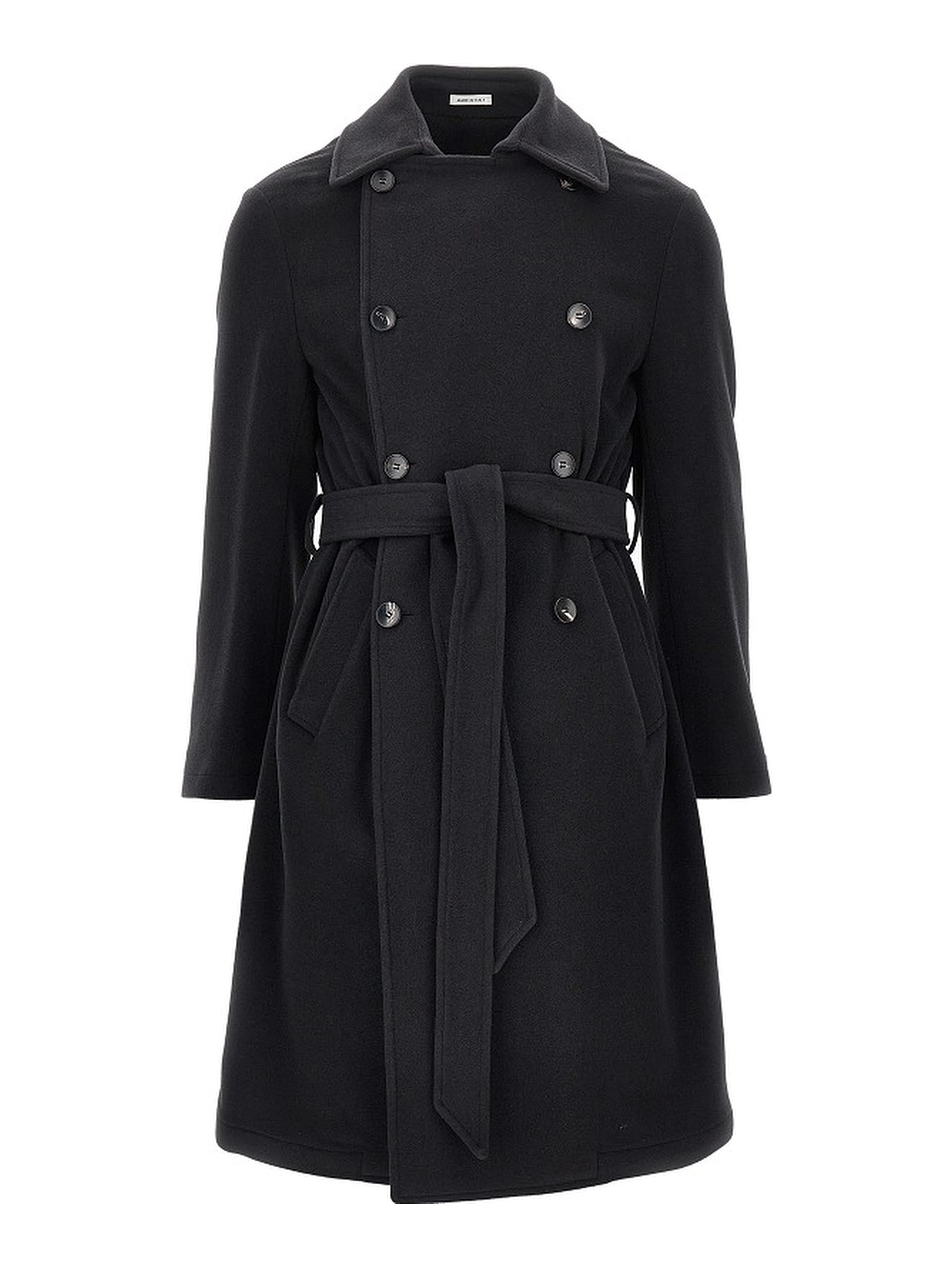 Wool cloth coat with belt