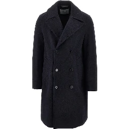 'Achille' 2L felt double-breasted coat