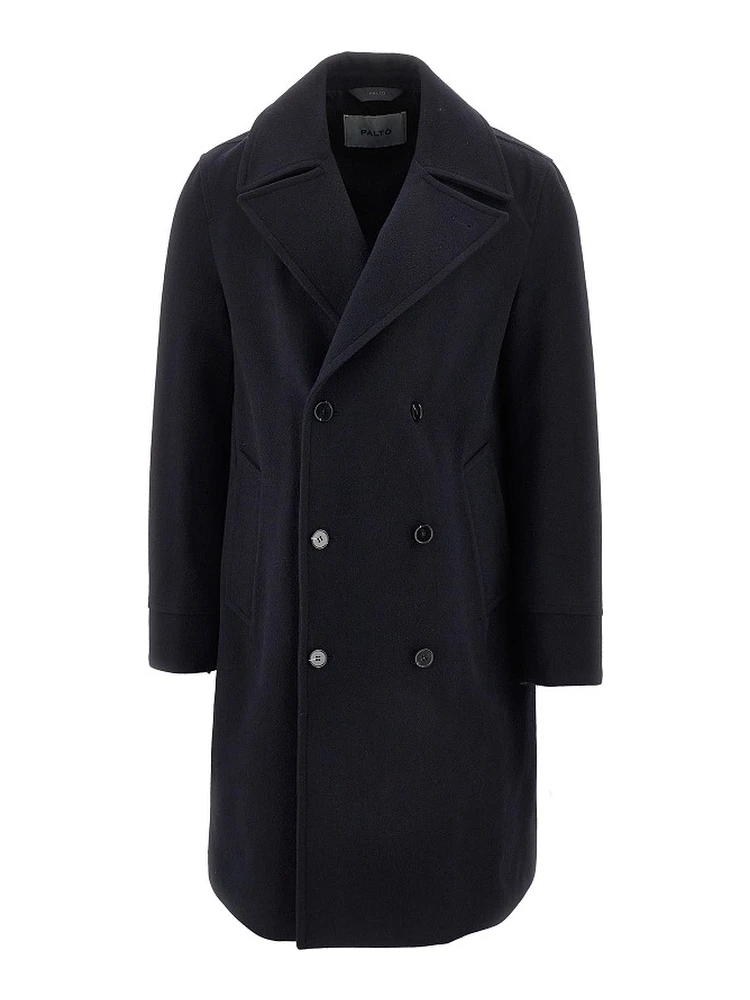 'Achille' 2L felt double-breasted coat