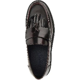 Leather loafers with tassels