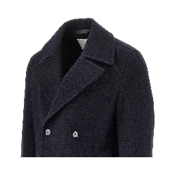 'Achille' 2L felt double-breasted coat