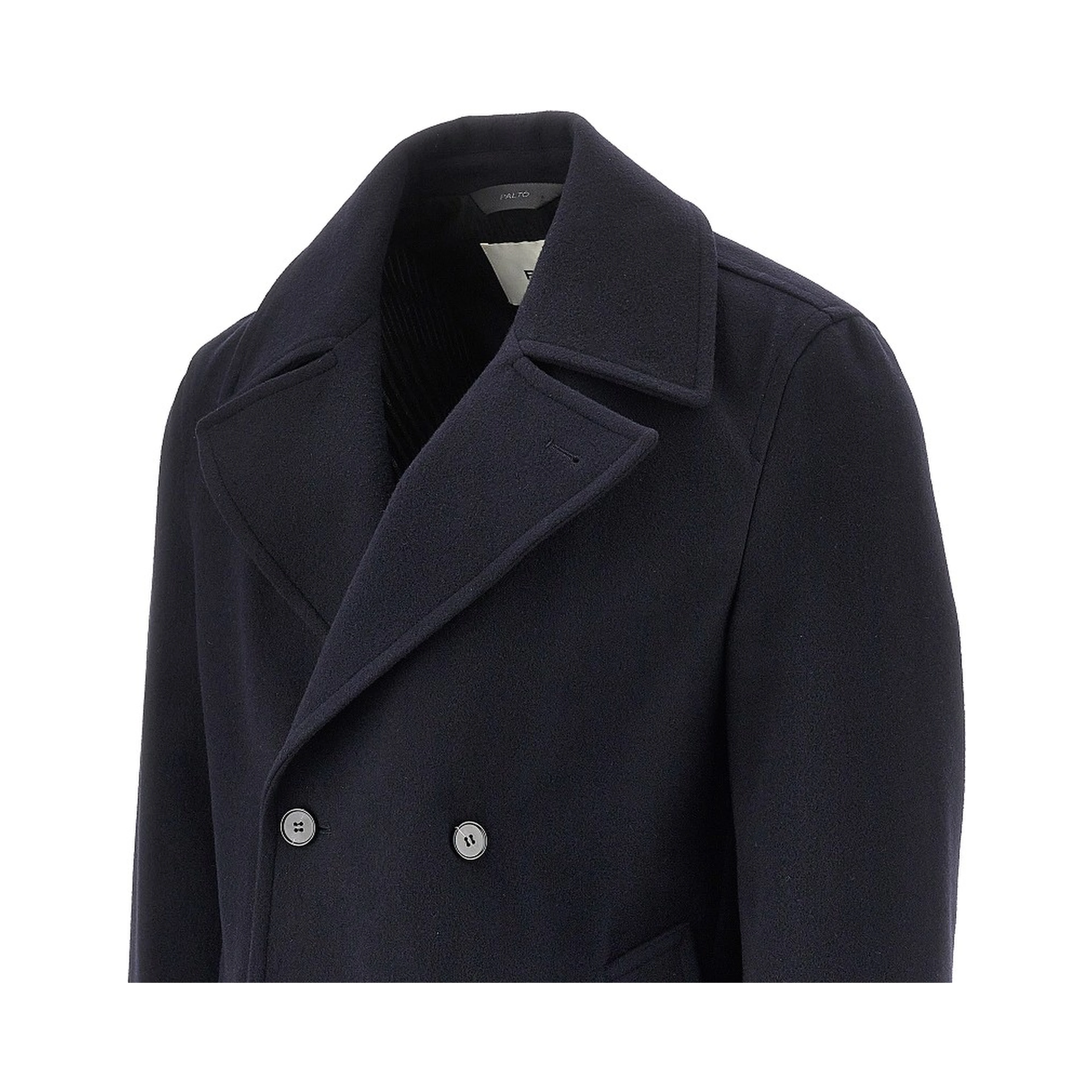 'Achille' 2L felt double-breasted coat