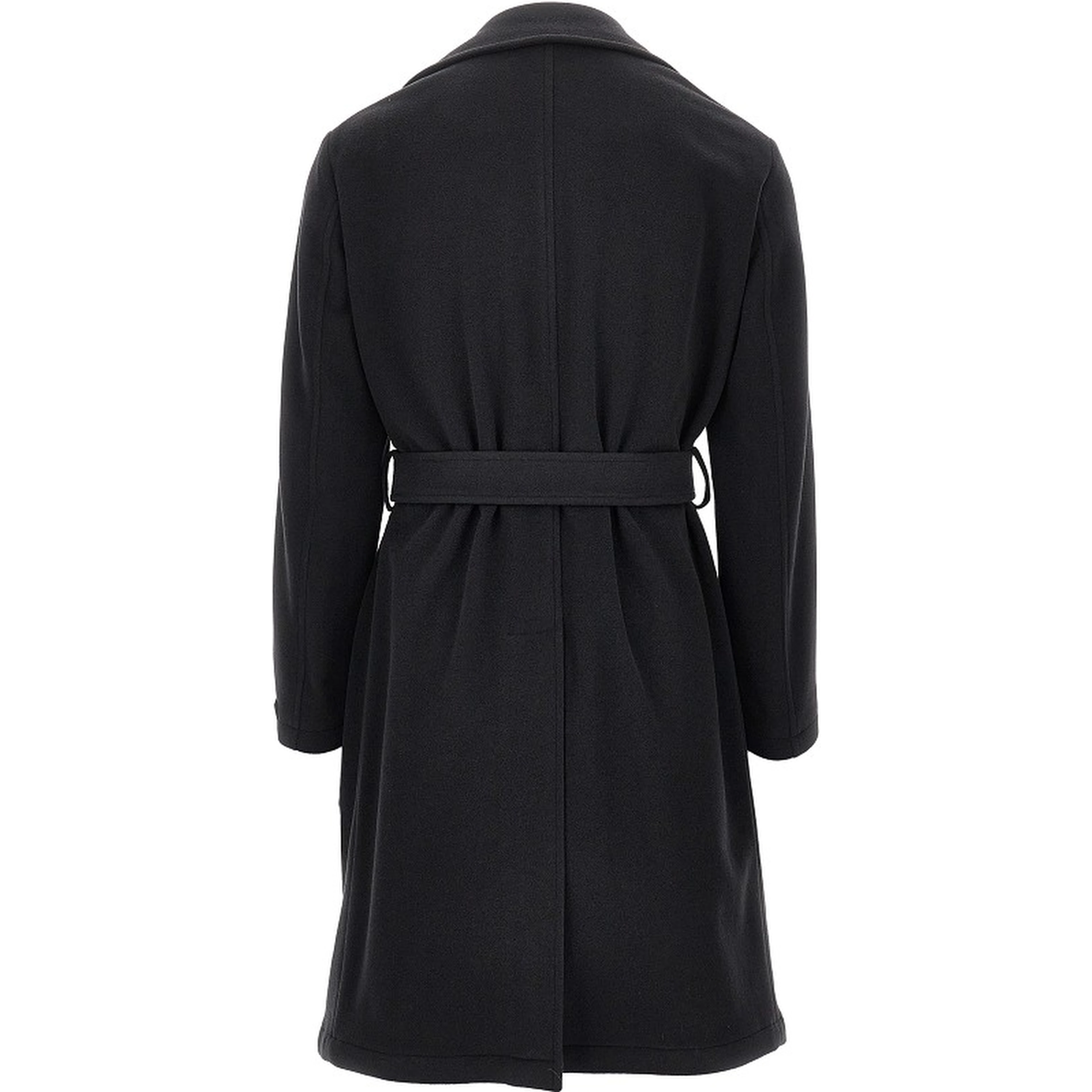 Wool cloth coat with belt