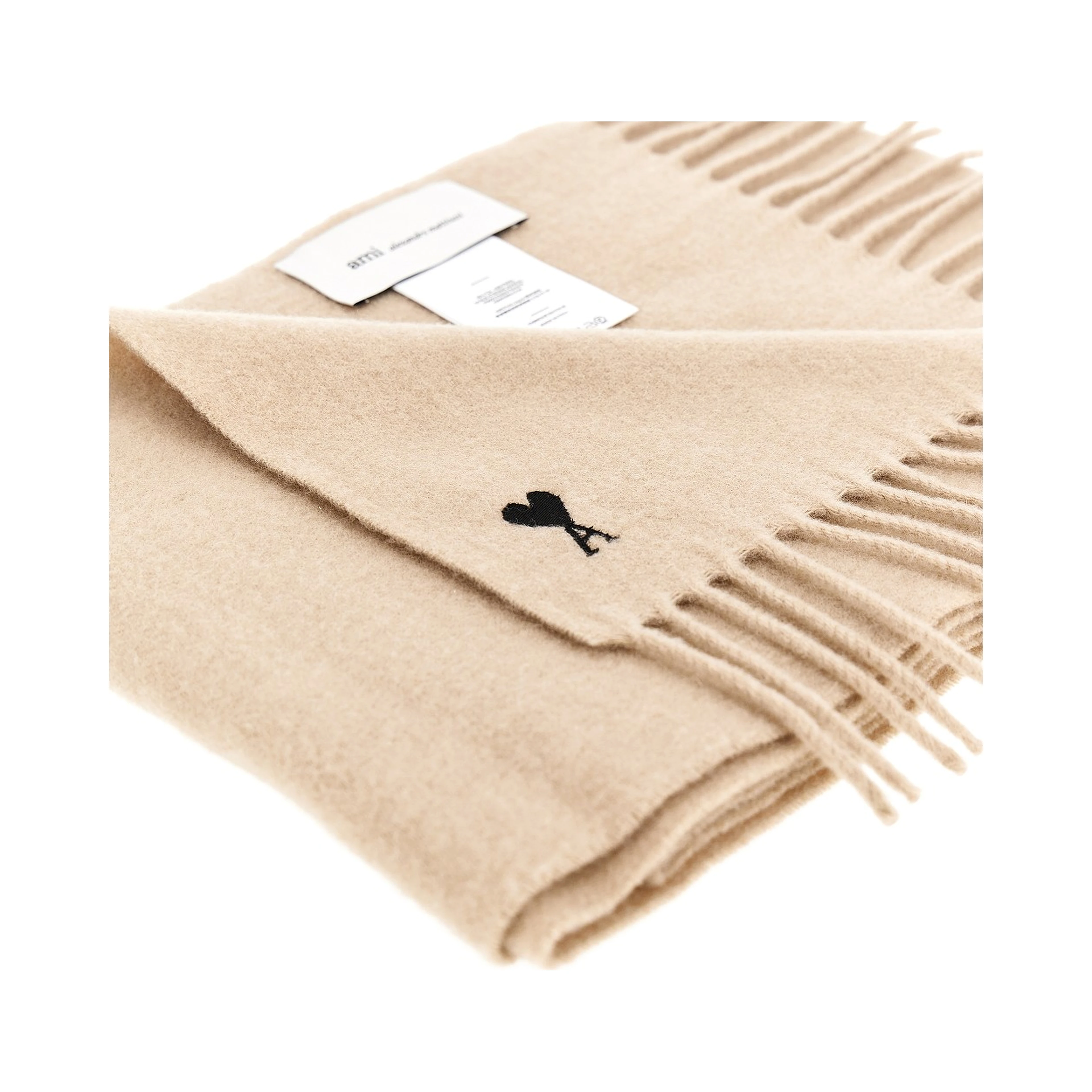 Ami de Coeur embroidery wool scarf