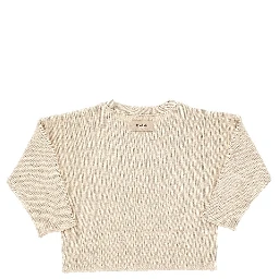 Sequinned heart cotton-blend sweater