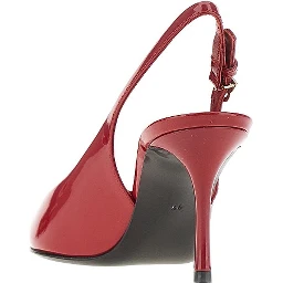 Patent leather slingback pumps