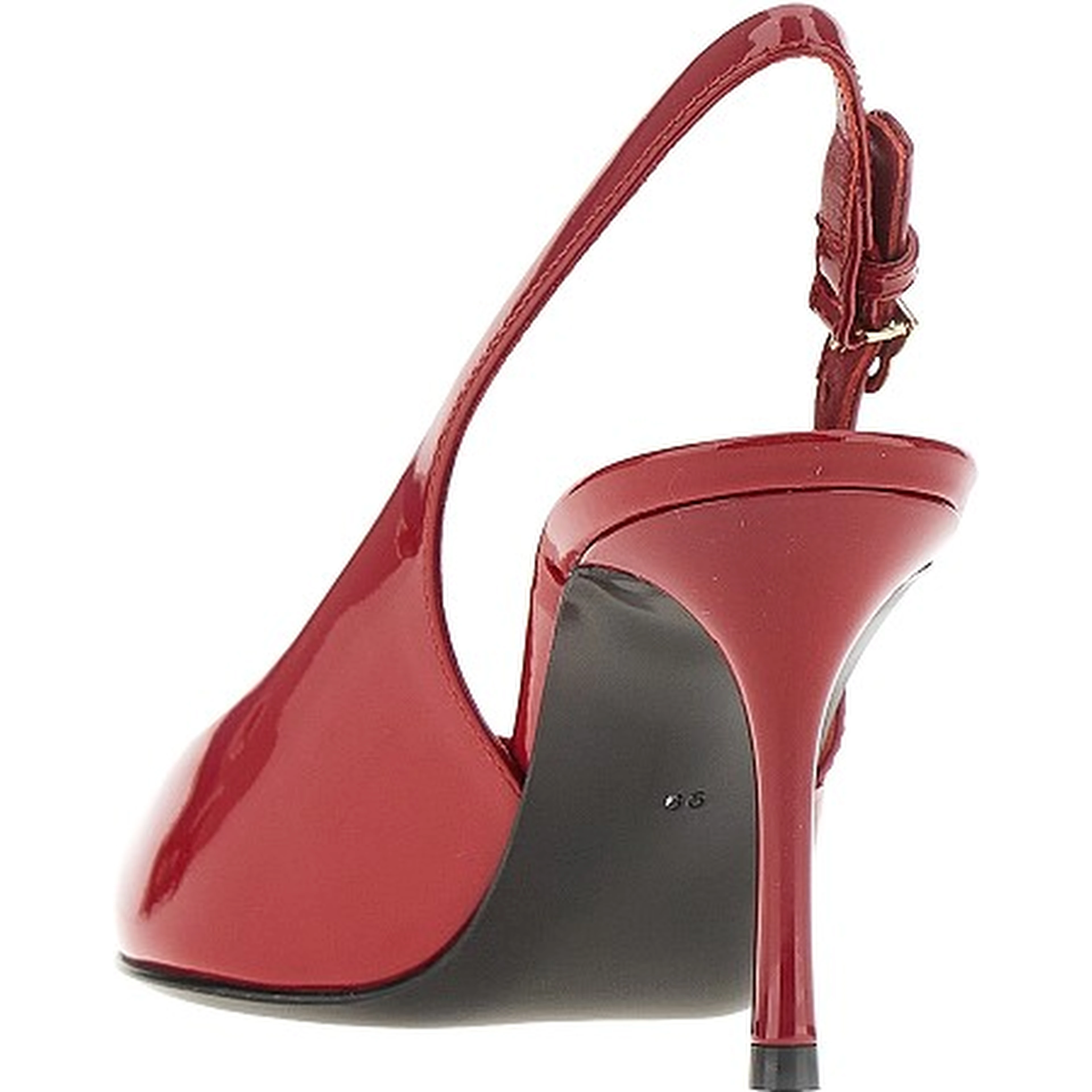 Patent leather slingback pumps