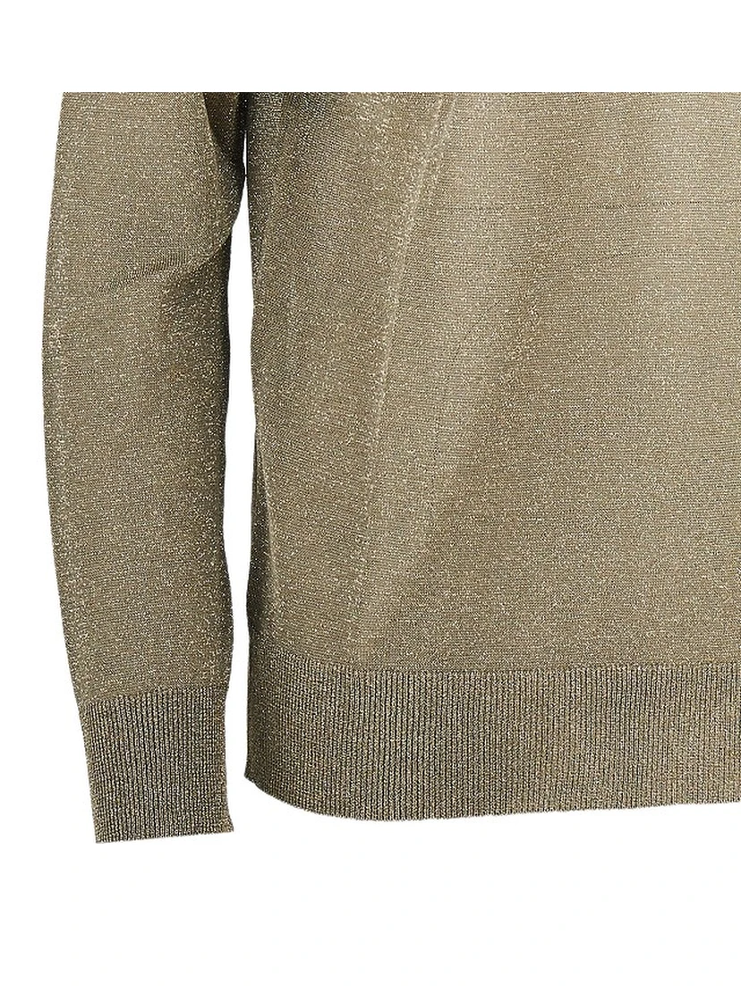 Lurex sweater with lace