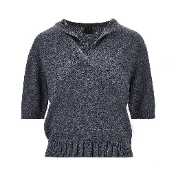 Cashmere and wool knitted top