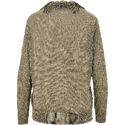 Lurex sweater with lace