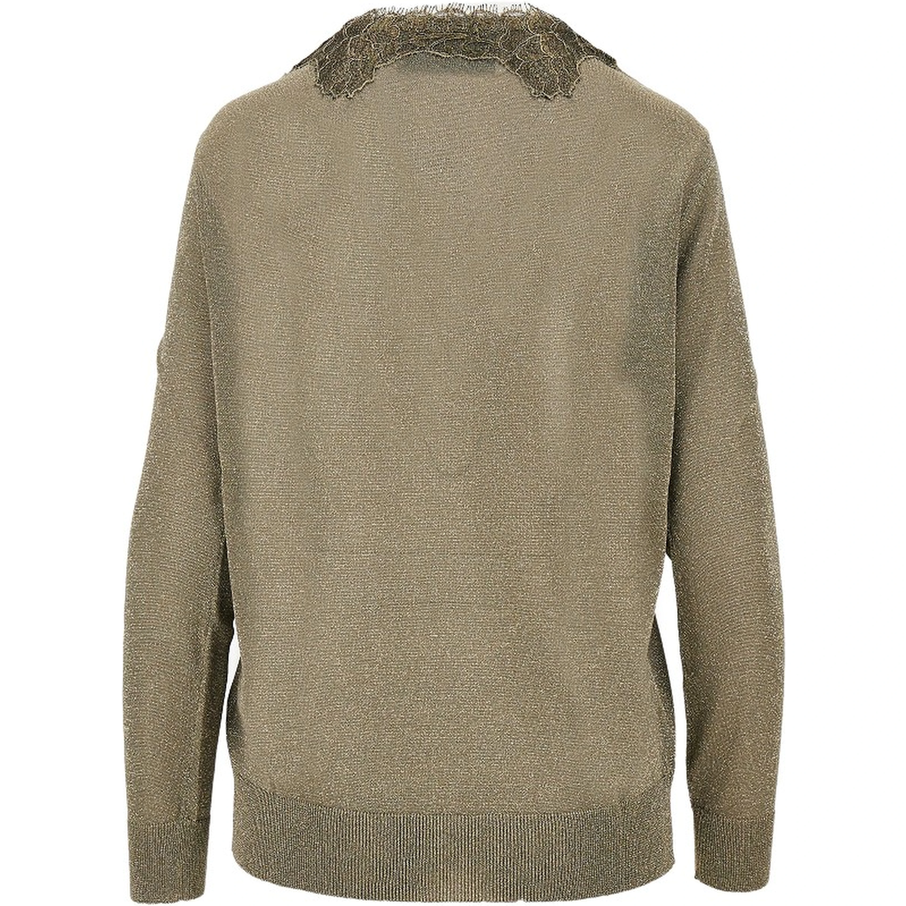 Lurex sweater with lace