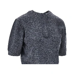 Cashmere and wool knitted top