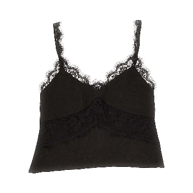 Jacquard and lace lingerie top
