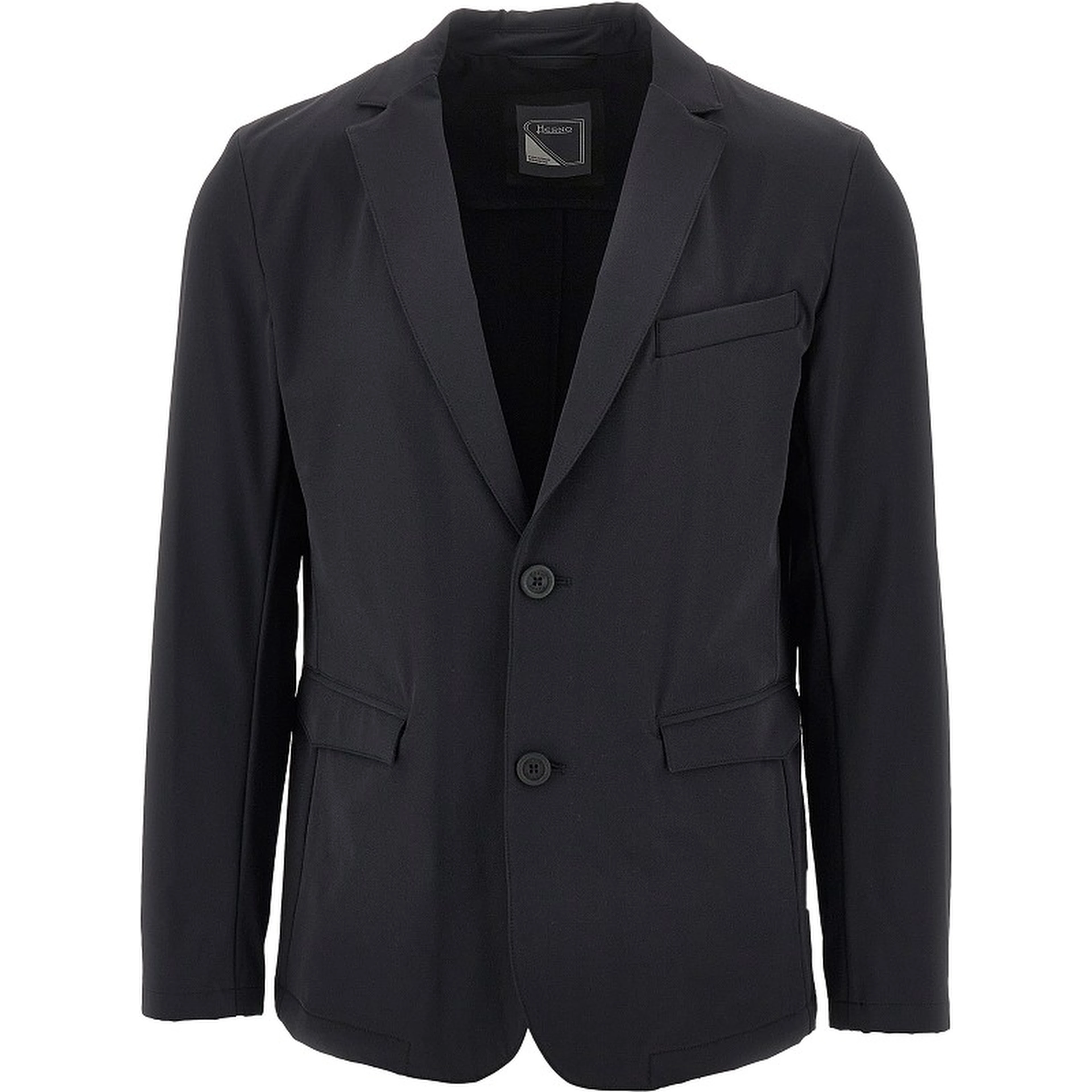 Nylon twill single-breasted jacket