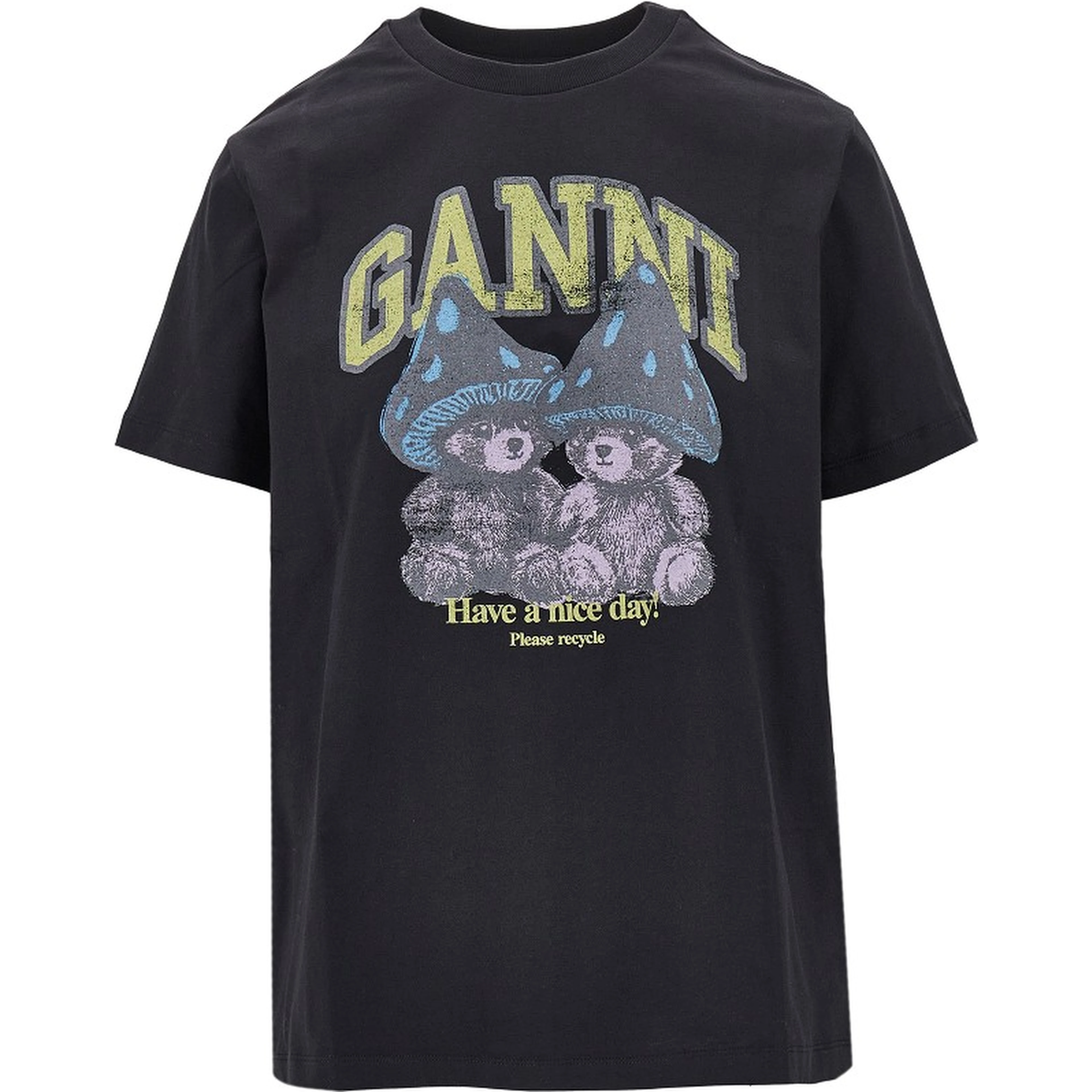 'Mushroom Teddy' print T-shirt