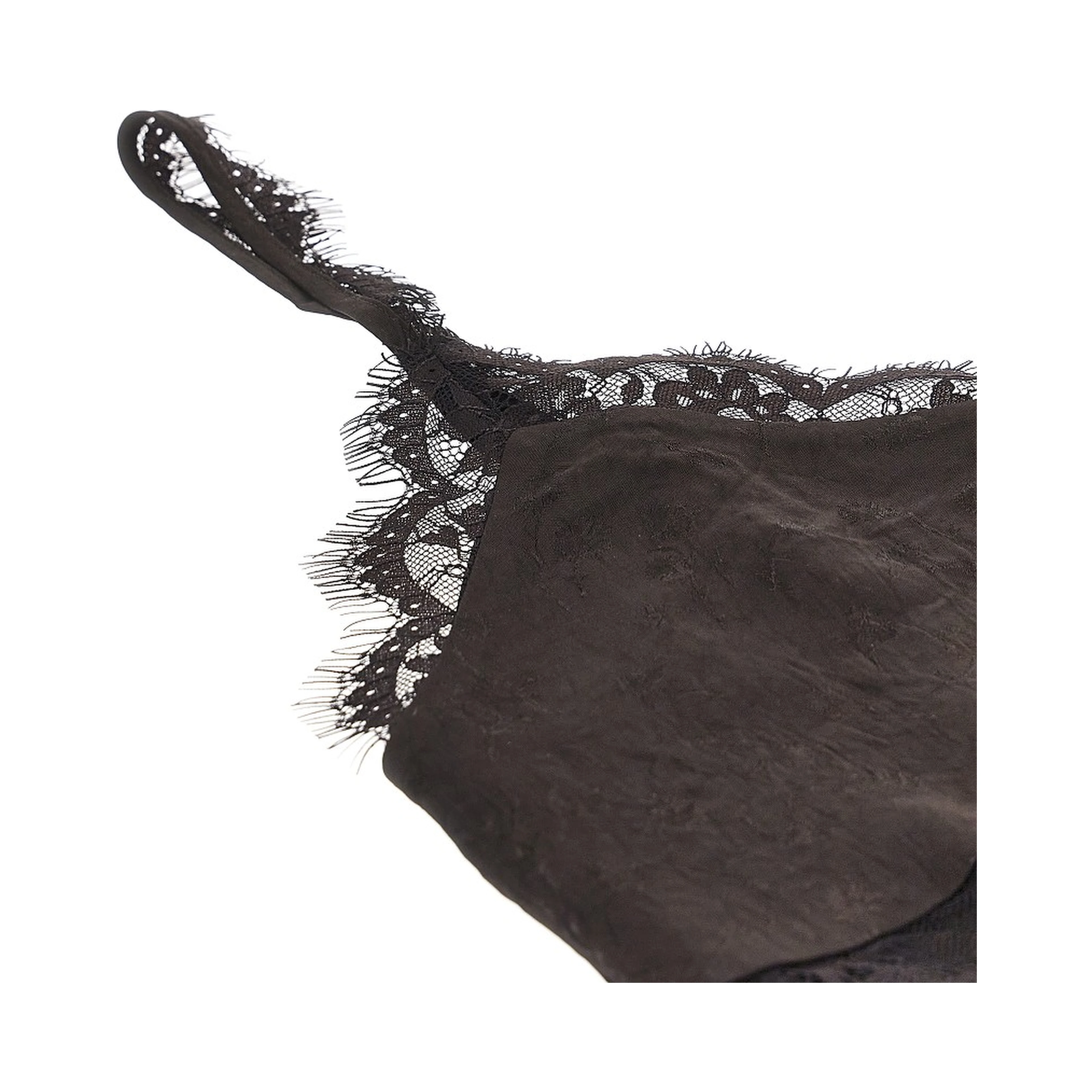 Jacquard and lace lingerie top
