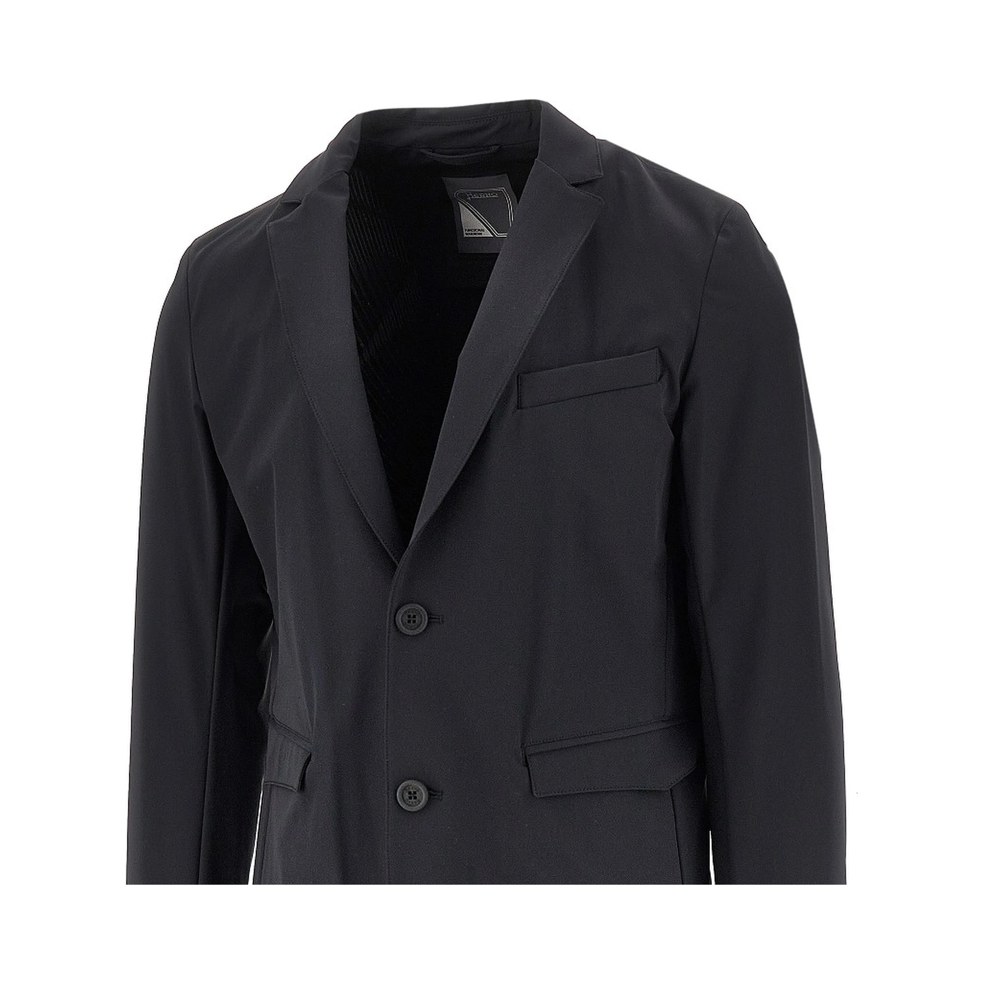 Nylon twill single-breasted jacket