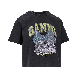 'Mushroom Teddy' print T-shirt