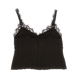 Jacquard and lace lingerie top