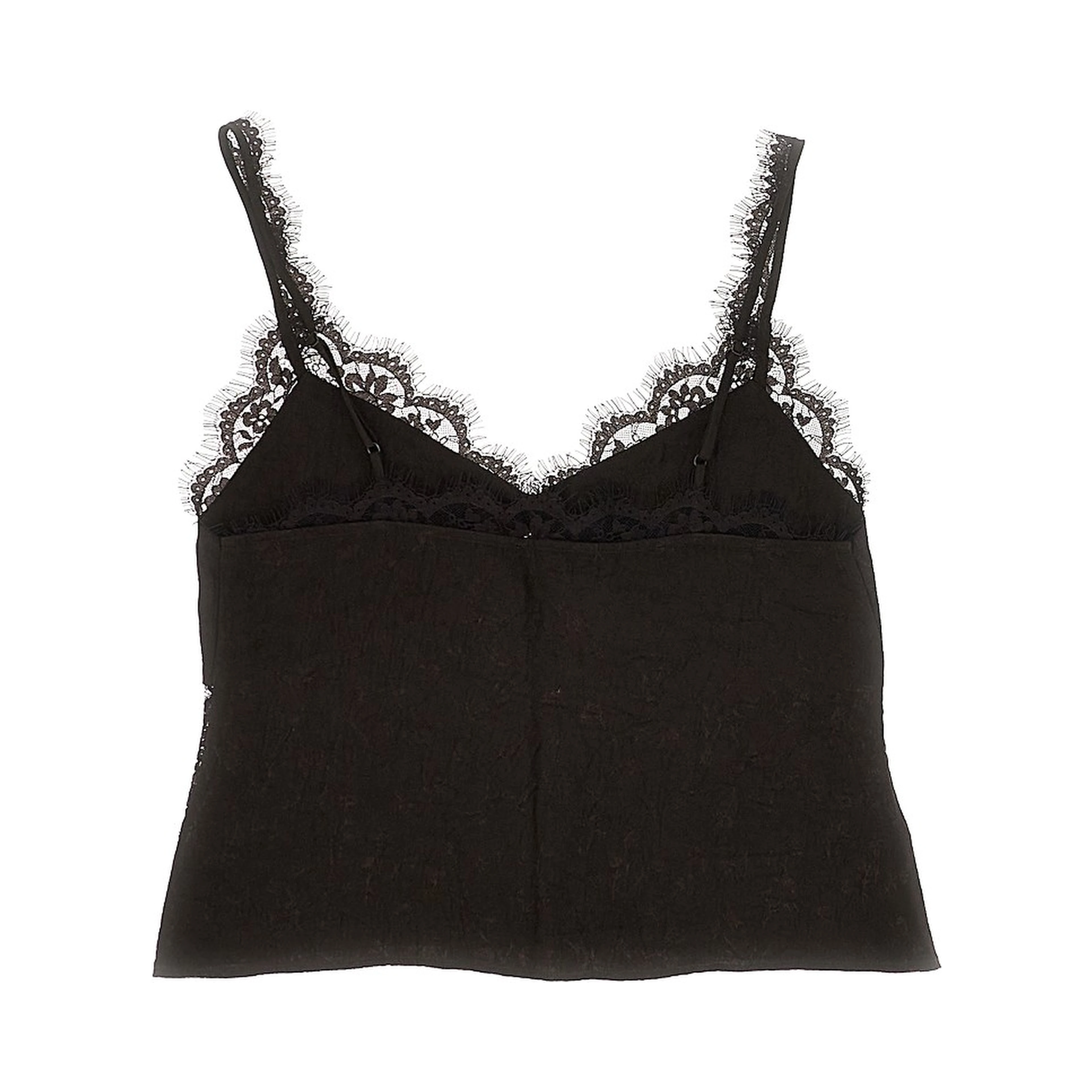 Jacquard and lace lingerie top