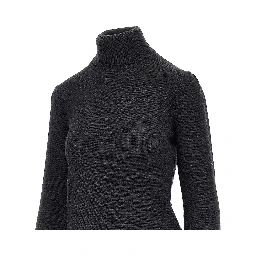 Merino wool sweater with lace trimming