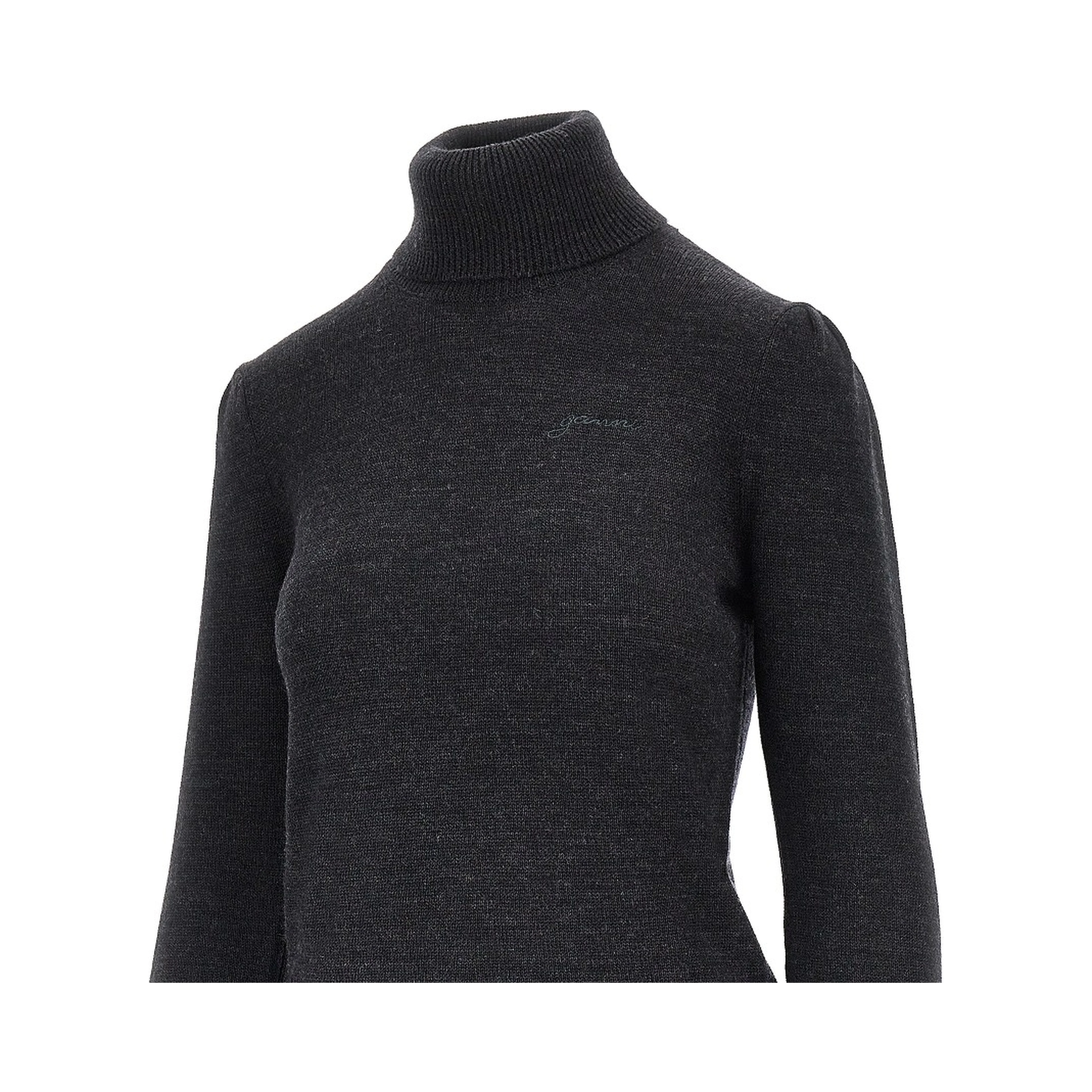 Merino wool sweater with lace trimming