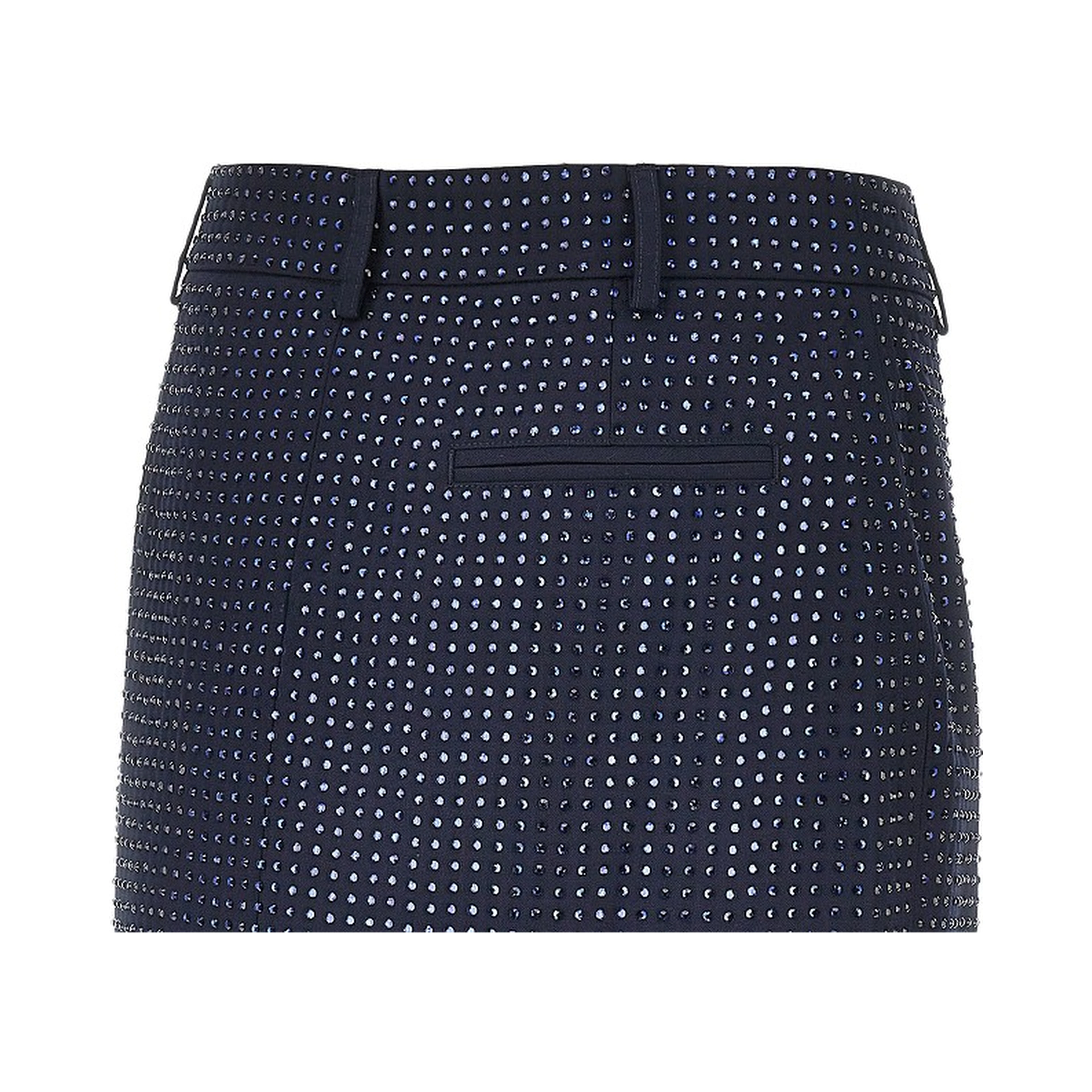 Gabardine mini skirt with rhinestones