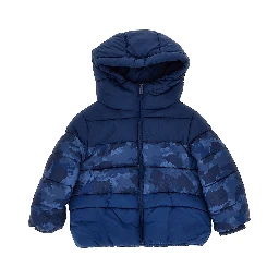 Camouflage motif padded jacket