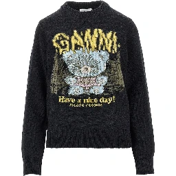 'Forest Teddy' wool-blend sweater