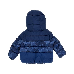 Camouflage motif padded jacket