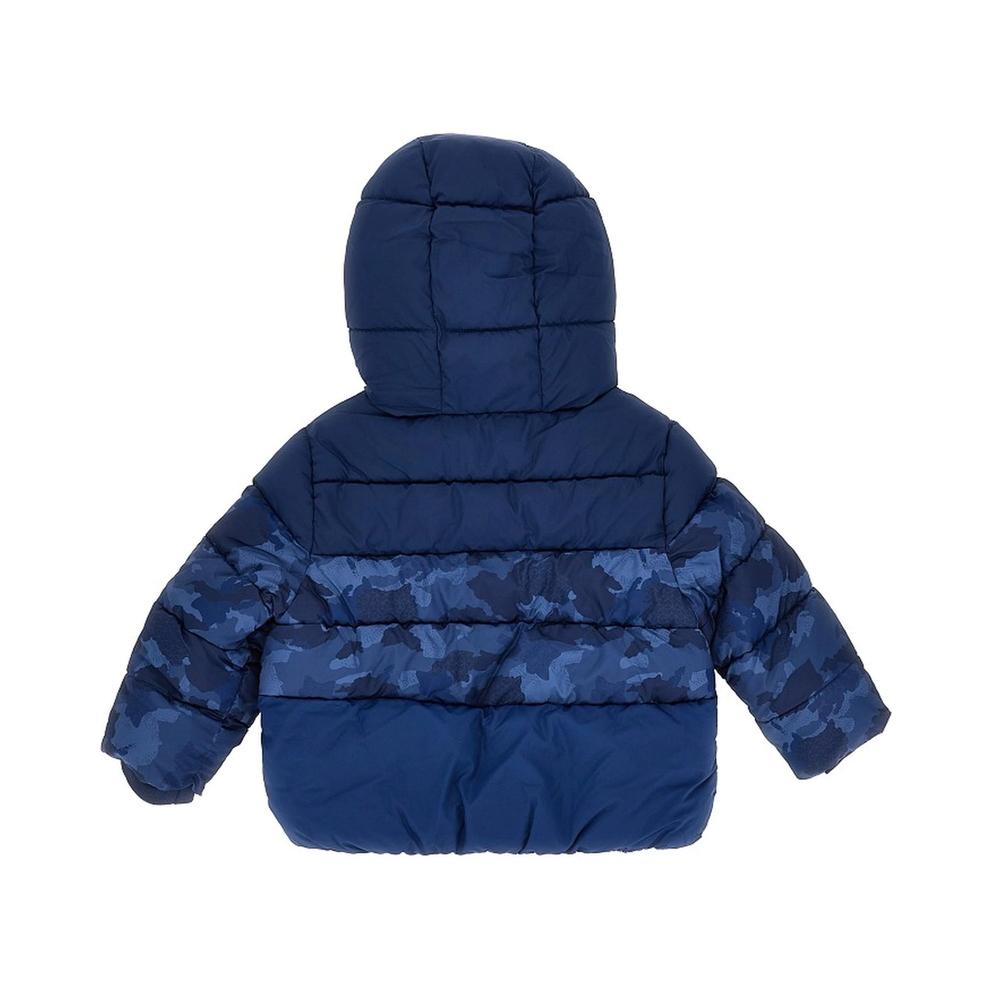 Camouflage motif padded jacket