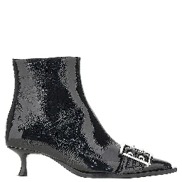 Faux leather boots