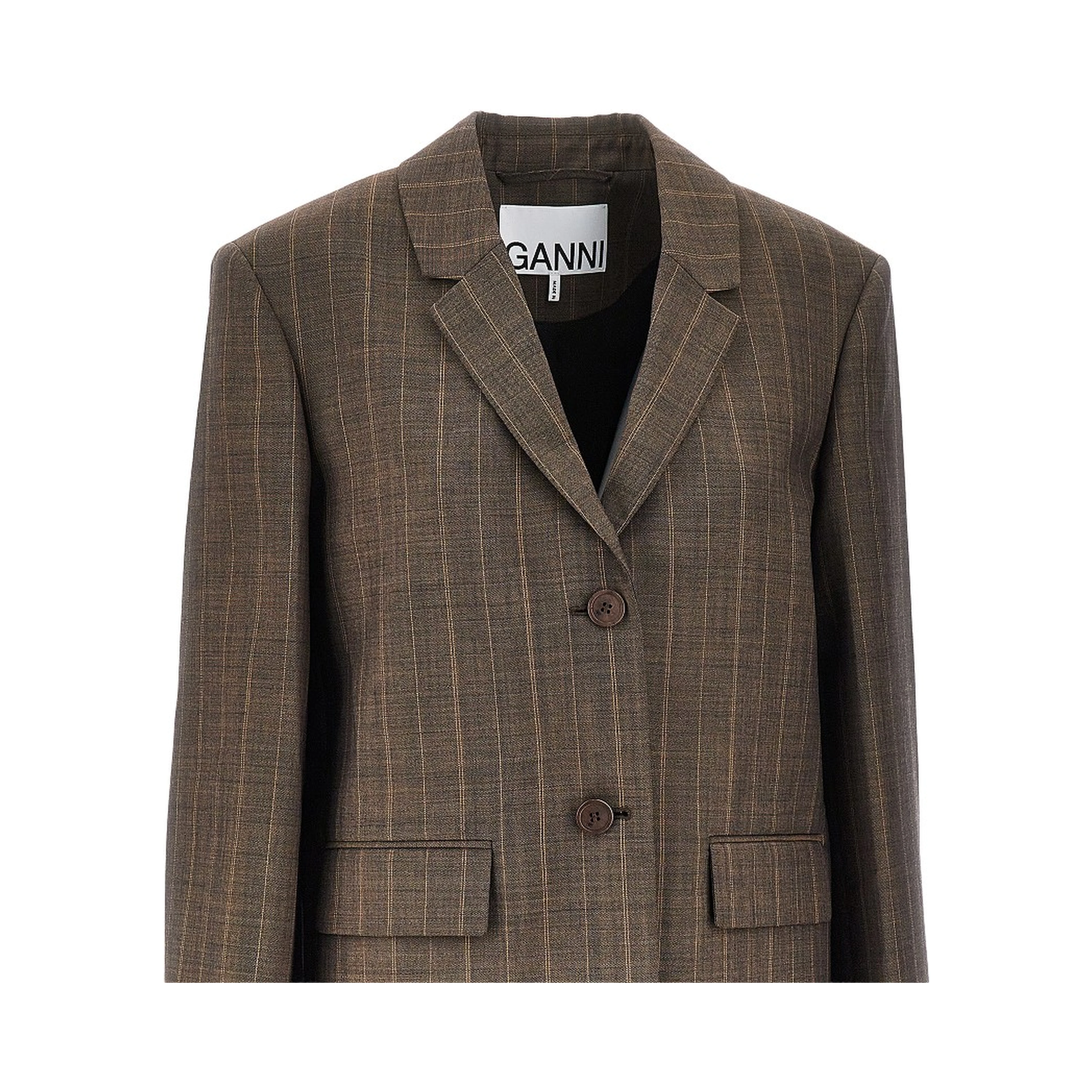 Wool jacket with pinstriped motif