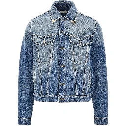 Denim jacket with Medusa details