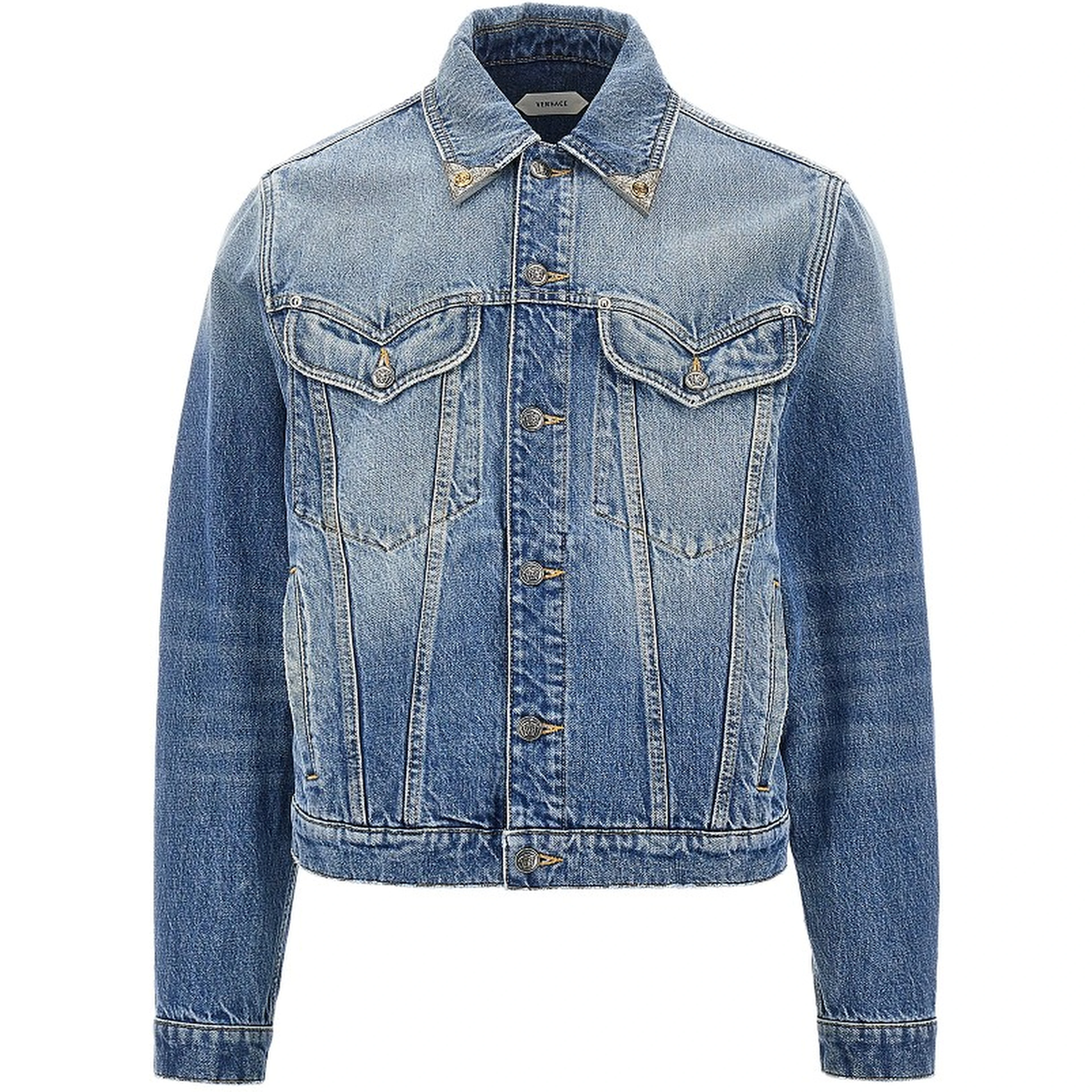 Denim jacket with Medusa details