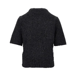 Wool-blend knitted top