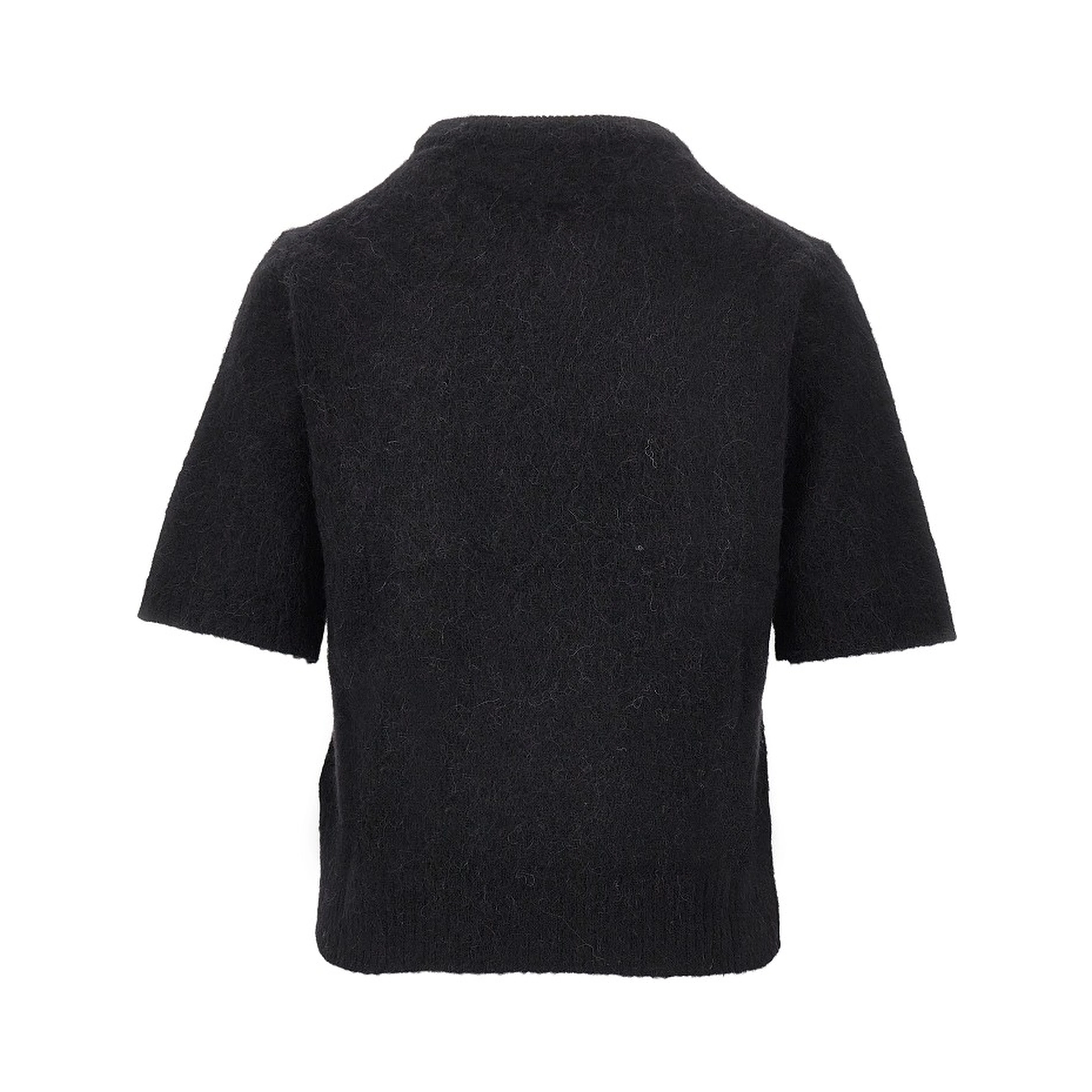 Wool-blend knitted top
