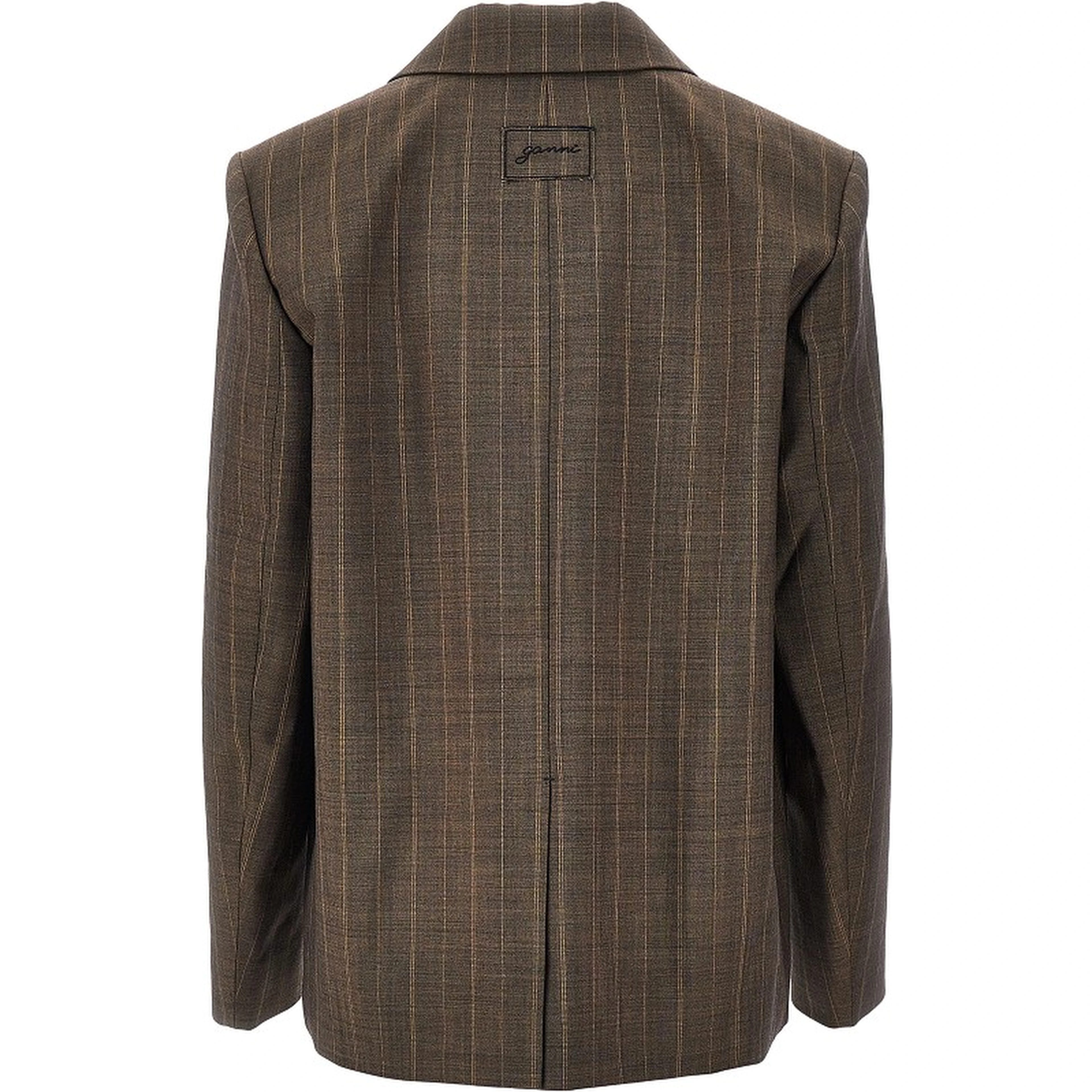Wool jacket with pinstriped motif