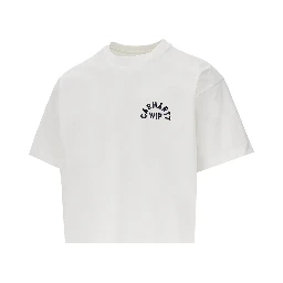 Jersey T-shirt with logo embroidery